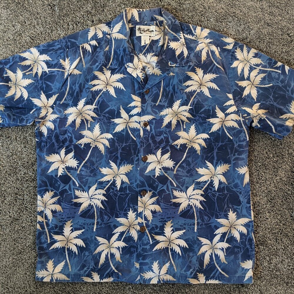 Men's XL Hawaiian Shirt w/Pocket - Made in Hawaii (A334)